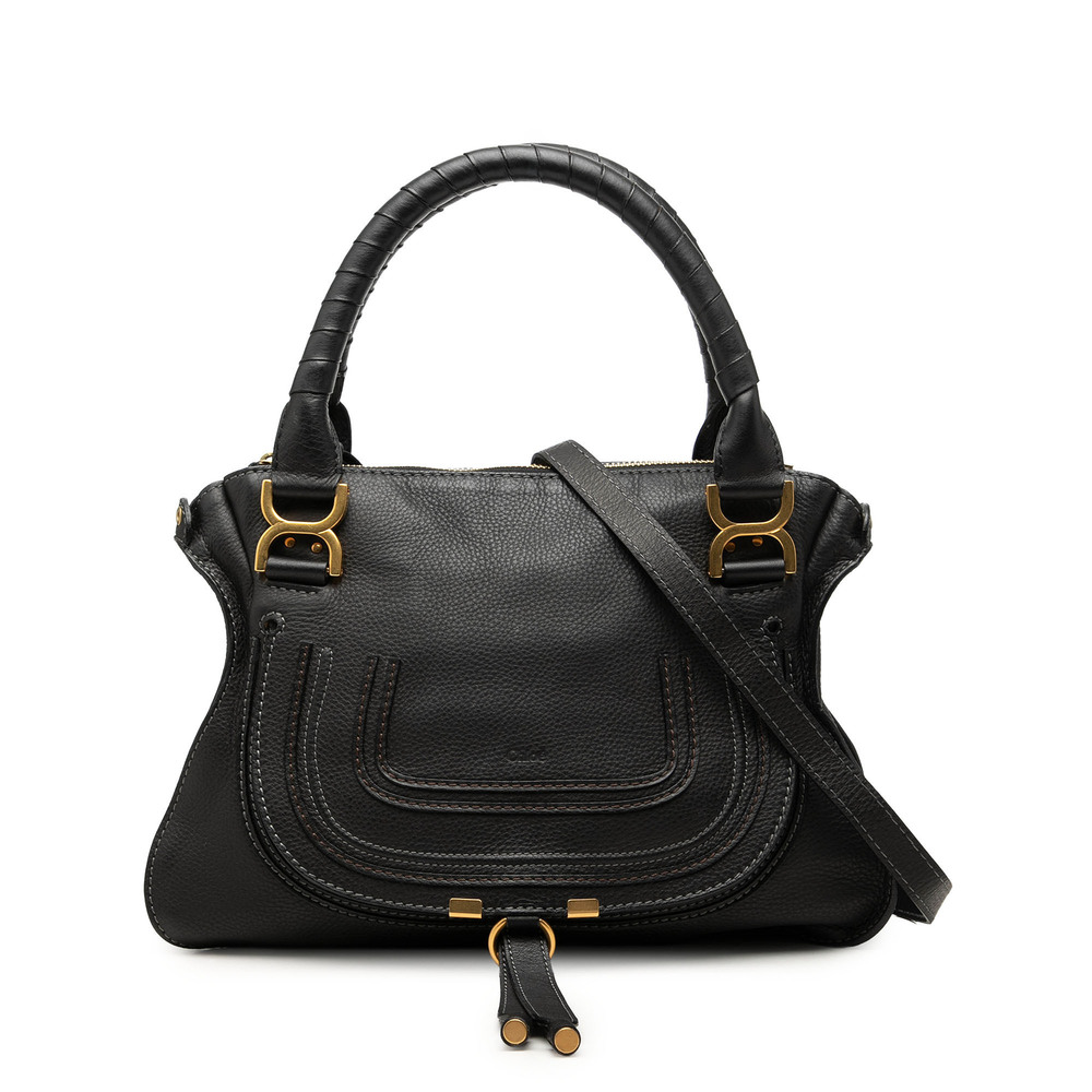 Pre-Loved Chloé Medium Grained Leather Marcie Satchel